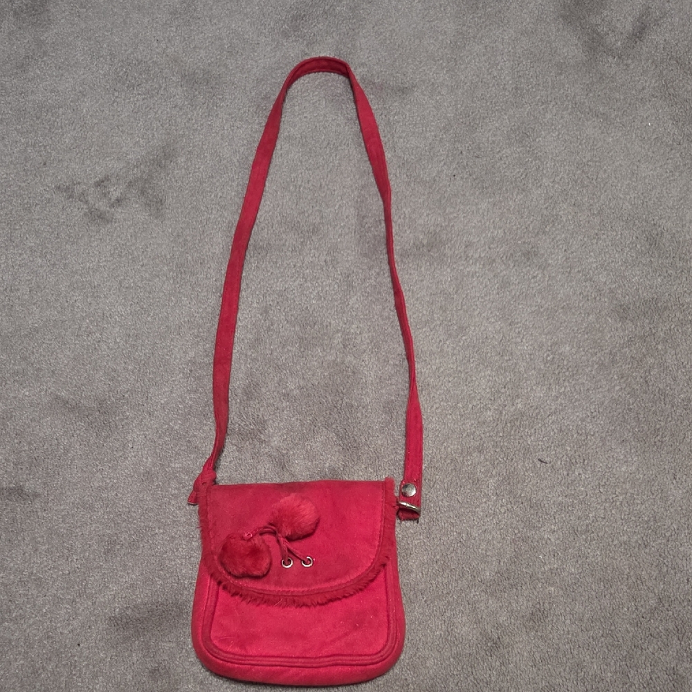 Pink Crossbody Bag with Pom-Pom Detail